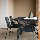 Masă de grădină din plasă metalică 180 cm, fabricată în Italia - Lirion Viadurini