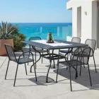 Masă de grădină din plasă metalică 180 cm, fabricată în Italia - Lirion Viadurini