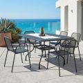 Masă de grădină din plasă metalică 180 cm, fabricată în Italia - Lirion