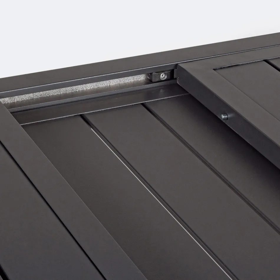 Masa de gradina extensibila pana la 240 cm din aluminiu alb sau taupe - Franz Viadurini