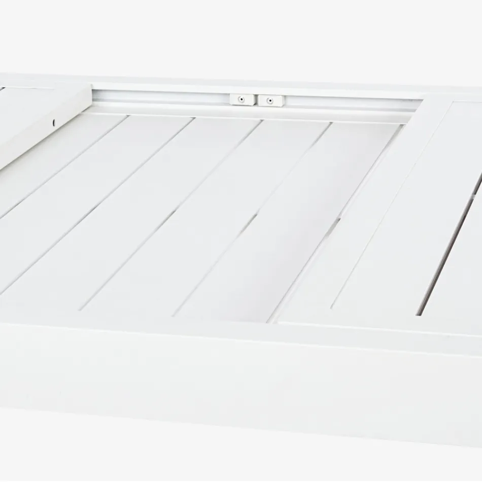 Masa de gradina extensibila pana la 240 cm din aluminiu alb sau taupe - Franz Viadurini