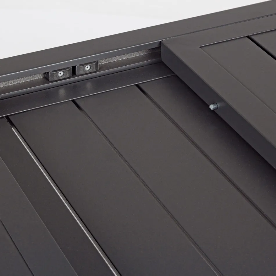 Masa de gradina extensibila pana la 240 cm din aluminiu alb sau taupe - Franz Viadurini