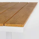 Masă extensibilă de grădină în casă modernă din aluminiu alb - Sciullo Viadurini