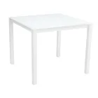 Masa de gradina cu structura din aluminiu vopsit si blat din sticla - Salim Viadurini