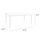 Masa de gradina cu structura din aluminiu vopsit si blat din sticla - Salim Viadurini