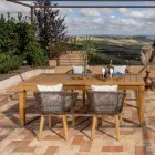 Masa de gradina cu structura din teak natural periat - Artes Viadurini