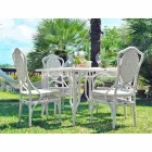 Tabel cu un design de top din sticlă grădină Romeo, realizate manual Viadurini