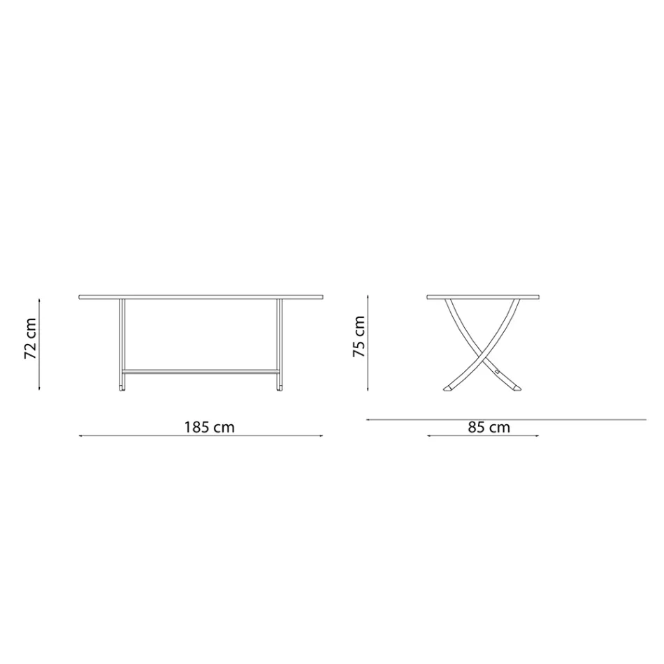 Masa de gradina din otel galvanizat Made in Italy - Blair Viadurini