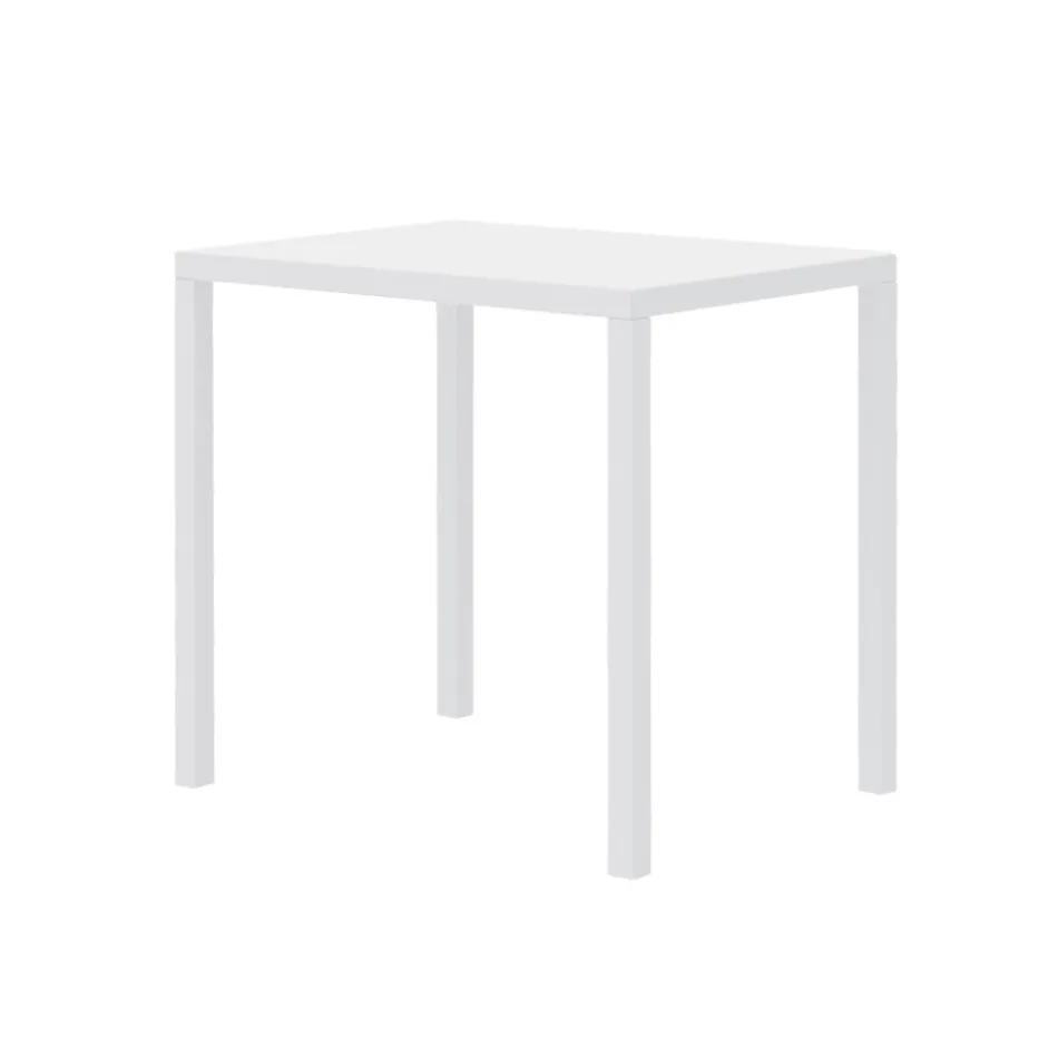 Masa de gradina dreptunghiulara din otel galvanizat Made in Italy - Azul Viadurini