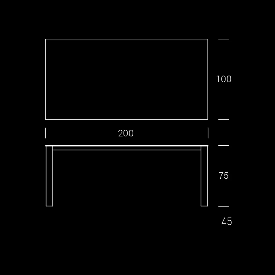 Masa de gradina HPL cu structura din aluminiu Made in Italy - Carl Viadurini