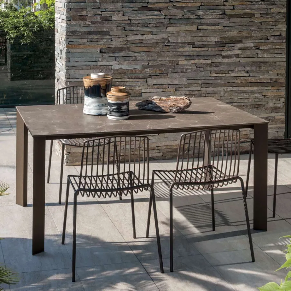 Masa de gradina HPL cu structura din aluminiu Made in Italy - Carl Viadurini