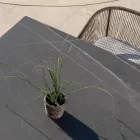 Masa de gradina din Teak natural si blat din ceramica - Artes Viadurini