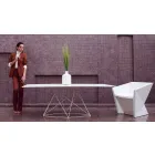 Mese de grădină moderne din polipropilenă și oțel inoxidabil Faz Vondom Viadurini