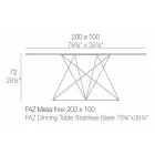 Mese de grădină moderne din polipropilenă și oțel inoxidabil Faz Vondom Viadurini