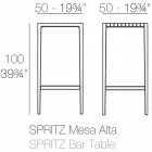 Spritz masă de grădină de Vondom în polipropilenă și fibră de sticlă Viadurini