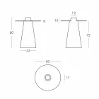Sticlă de polietilenă din sticlă de masă din sticlă interioară (H80) lăcuită în Italia Viadurini