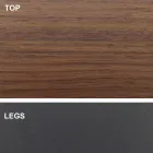 Masa de sufragerie in forma de butoi cu blat furniruit Made in Italy - Settimmio Viadurini