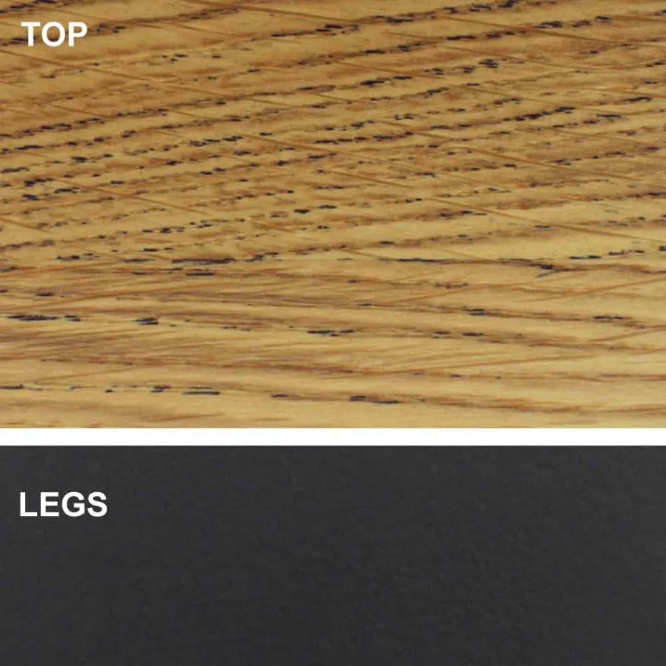 Masa de sufragerie in forma de butoi cu blat furniruit Made in Italy - Settimmio Viadurini