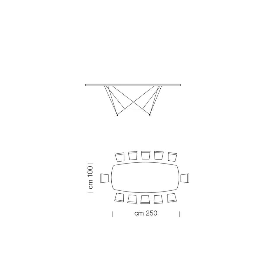 Masa de sufragerie cu butoi din ceramica, fabricata in Italia - Ezzellino Viadurini