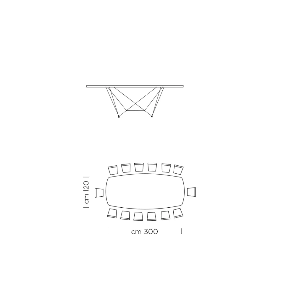 Masa de sufragerie cu butoi din ceramica Made in Italy - Ezzellino Viadurini