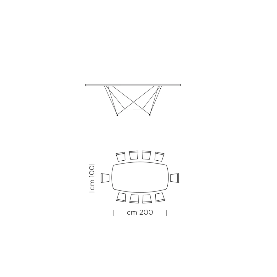 Masa de sufragerie cu butoi din ceramica Made in Italy - Ezzellino Viadurini