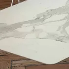 Masă de luat masa în butoi din Laminam și marmură sintetică Made in Italy - Brontolo Viadurini