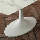 Masă de luat masa în butoi din Laminam și marmură sintetică Made in Italy - Brontolo Viadurini