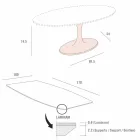 Masă de luat masa în butoi din Laminam și marmură sintetică Made in Italy - Brontolo Viadurini