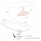 Masă de luat masa în butoi din Laminam și marmură sintetică Made in Italy - Brontolo Viadurini