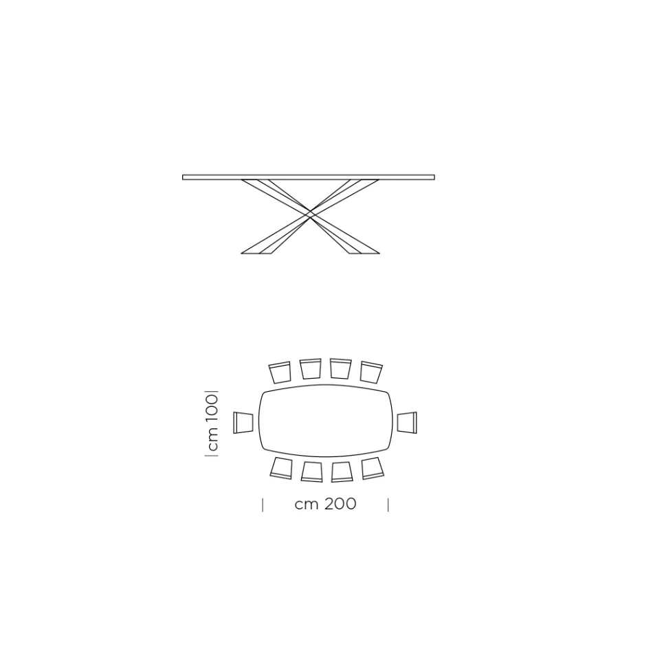 Masa de sufragerie in forma de butoi din laminat cu efect de lemn Made in Italy - Cave Viadurini
