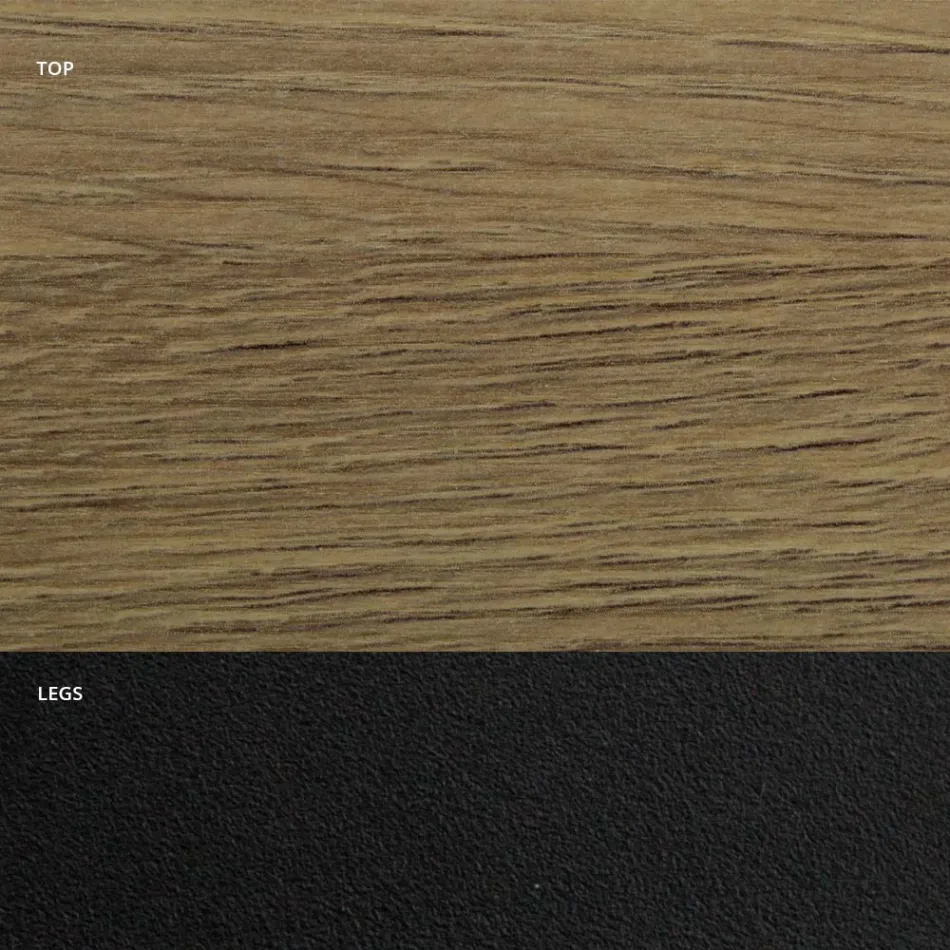 Masa de sufragerie in forma de butoi din laminat cu efect de lemn Made in Italy - Cave Viadurini