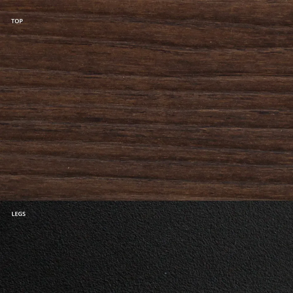 Masa de sufragerie in forma de butoi din laminat cu efect de lemn Made in Italy - Cave Viadurini