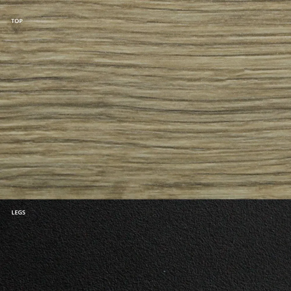 Masa de sufragerie in forma de butoi din laminat cu efect de lemn Made in Italy - Cave Viadurini