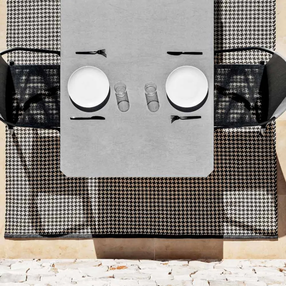 Masa Extensibila Exterioara 318 cm din Aluminiu si Gresie - Filomena Viadurini