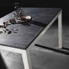 Masa de sufragerie din metal extensibila pana la 180 cm Made in Italy - Beatrise Viadurini