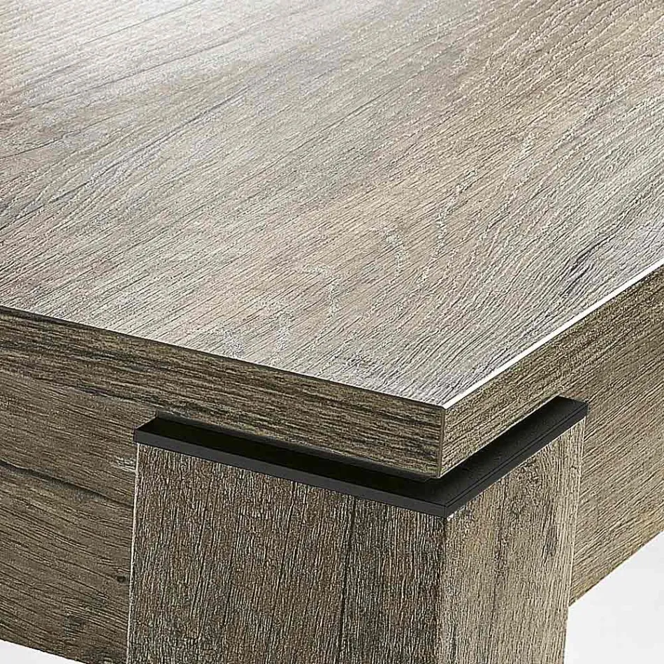 Masa de sufragerie extensibila pana la 200 cm din melamina Made in Italy - Denis Viadurini