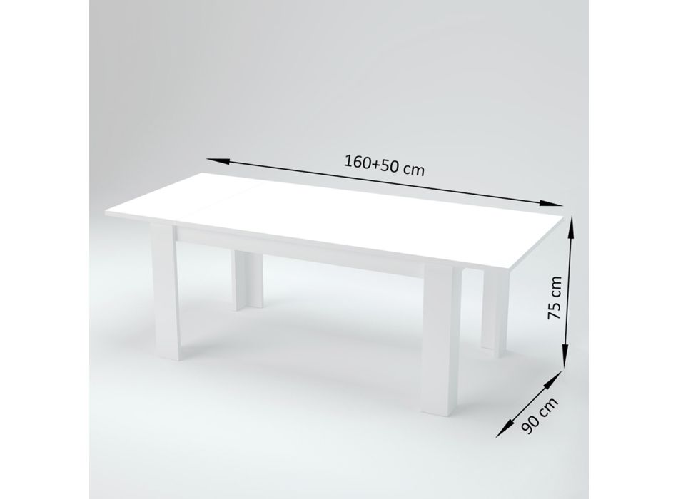 Masa de sufragerie extensibila pana la 210 cm Design din lemn durabil - Perro Viadurini