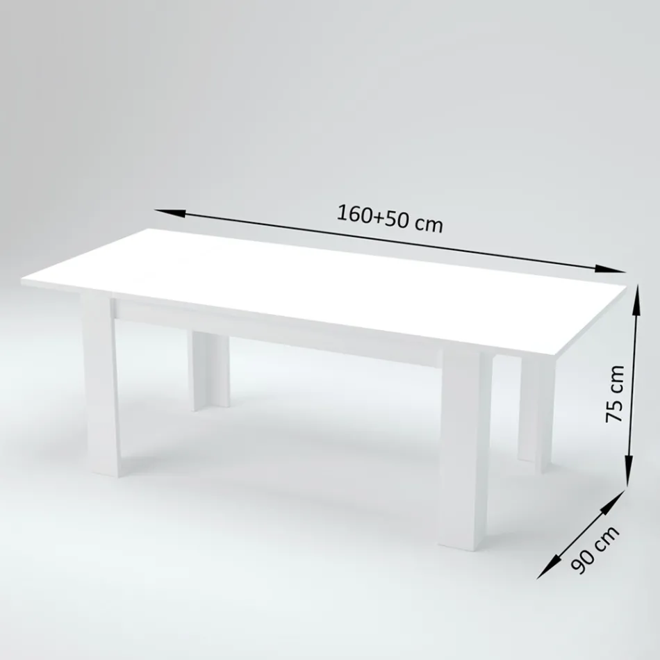 Masa de sufragerie extensibila pana la 210 cm Design din lemn durabil - Perro Viadurini