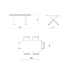 Masa de sufragerie extensibila la 260 cm cu efect de lemn Made in Italy - Lenova Viadurini