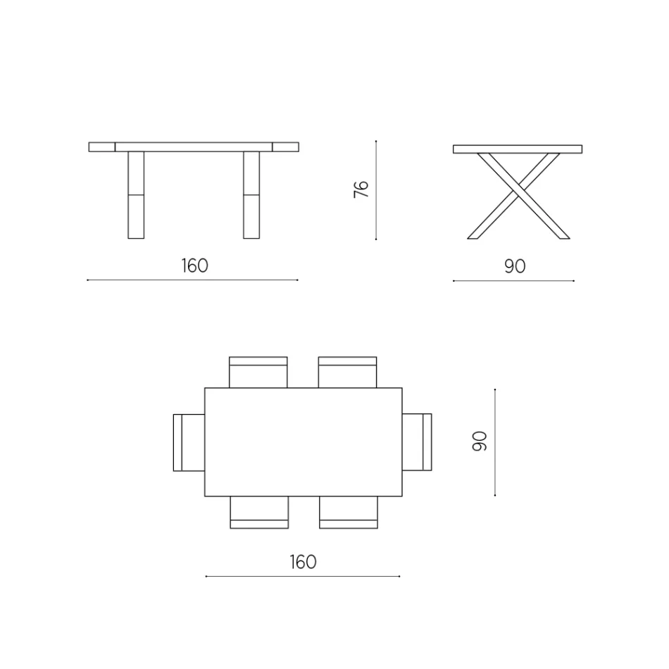 Masa de sufragerie extensibila la 260 cm cu efect de lemn Made in Italy - Lenova Viadurini