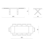 Masa de sufragerie extensibila la 260 cm cu efect de lemn Made in Italy - Lenova Viadurini