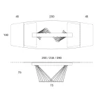 Masa de sufragerie extensibila pana la 290 cm in blat din metal si ceramica - Ricolo Viadurini