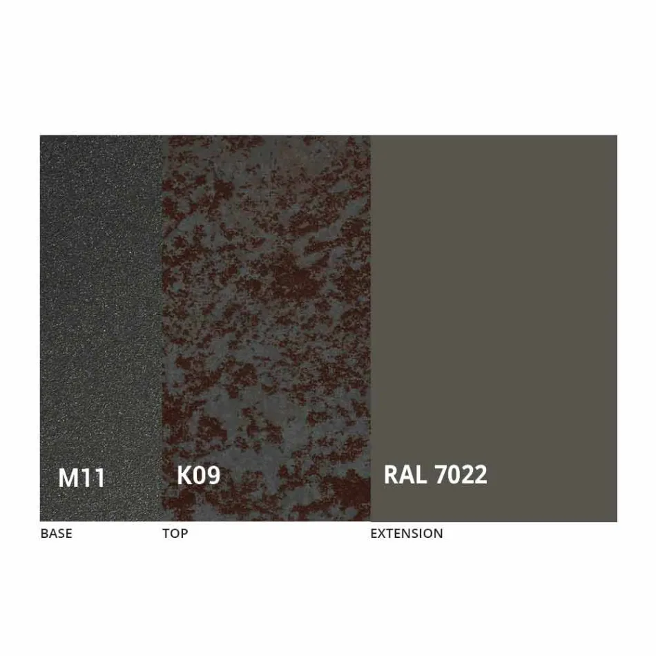 Masă extensibilă de luat masa până la 298 cm în blat din metal și ceramică - Anaconda Viadurini