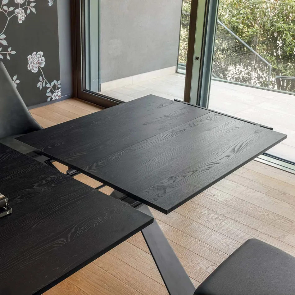 Masa de sufragerie extensibila pana la 298 cm din melamina Made in Italy - Fedemo Viadurini