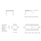 Masa de sufragerie extensibila pana la 310 cm din laminat Made in Italy - Anii '70 Viadurini