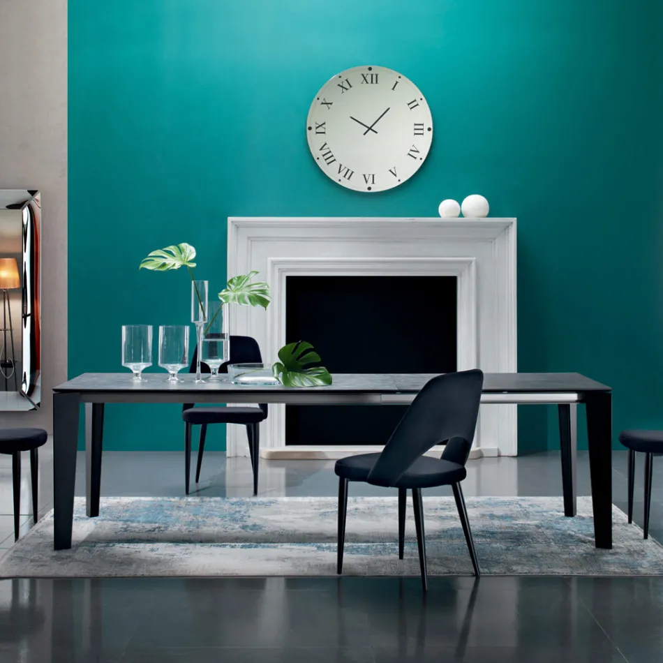 Masa de sufragerie extensibila pana la 325 cm din laminat Made in Italy - Anii '70 Viadurini