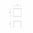 Masă extensibilă cu vârf de sticlă Teo Viadurini