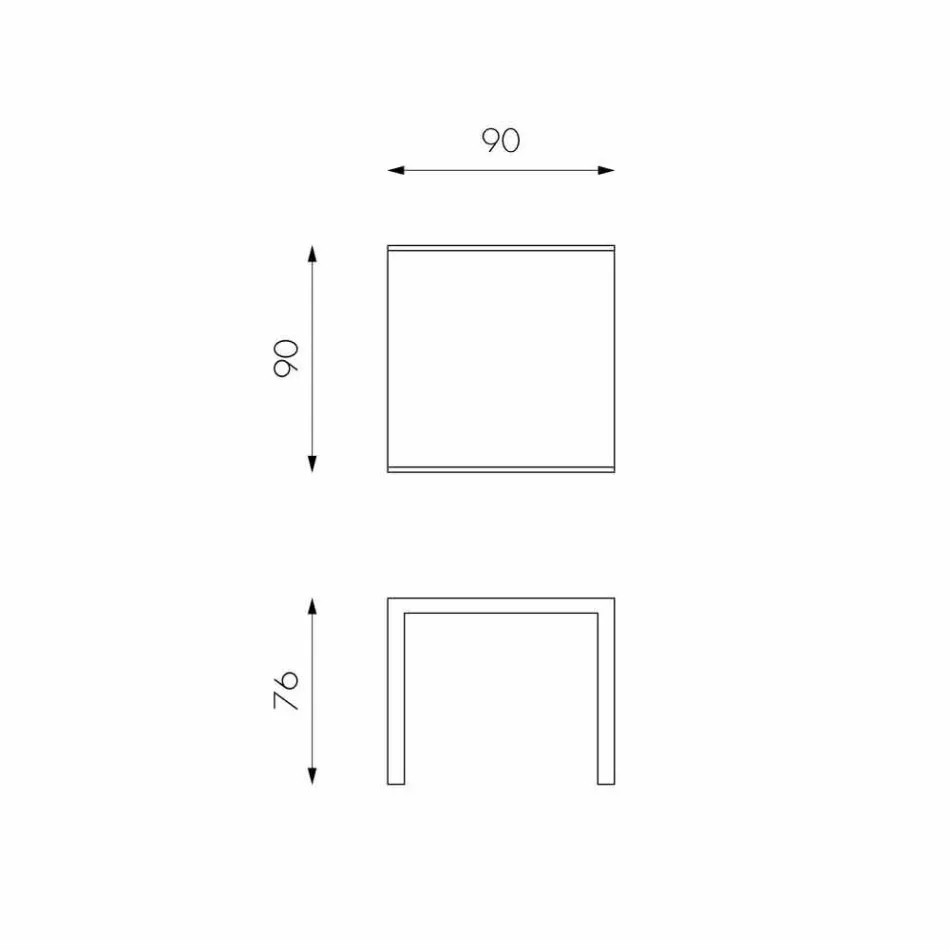 Masă extensibilă cu vârf de sticlă Teo Viadurini