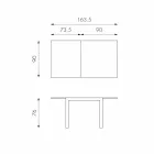 Masă extensibilă cu vârf de sticlă Teo Viadurini