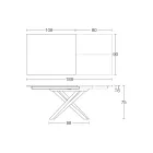 Masa de sufragerie extensibila cu cadru metalic Made in Italy - elastic Viadurini